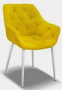 Обеденный стул Саваж желтый, ножки белые в Ярославле