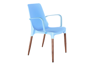 Обеденный стул SHT-ST76/S424-С (голубой/темный орех) в Ярославле