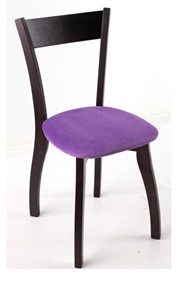 Кухонный стул Лугано каркас массив венге, велюр -  инфинити фиолетовый в Ярославле