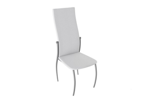 Обеденный стул Комфорт-М, цвет Эмаль Бриллиант, Белый Аллигатор к/з 218 (белый) в Ярославле - изображение