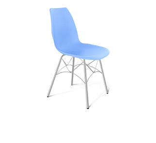 Обеденный стул SHT-ST29/S107 (голубой pan 278/хром лак) в Ярославле - предосмотр