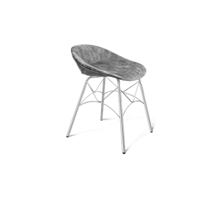 Обеденный стул SHT-ST19-SF1 / SHT-S107 (дымный/хром лак) в Ярославле