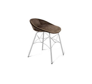 Обеденный стул SHT-ST19-SF1 / SHT-S107 (кофейный трюфель/хром лак) в Ярославле