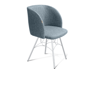 Обеденный стул SHT-ST33 / SHT-S100 (синий лед/хром лак) в Ярославле