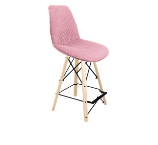 Полубарный стул SHT-ST29-С22 / SHT-S80-1 (розовый зефир/прозрачный лак/черный) в Ярославле