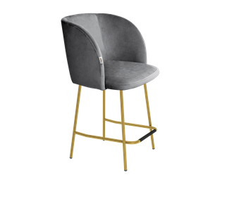 Полубарный стул SHT-ST33 / SHT-S29P-1 (угольно-серый/золото) в Ярославле
