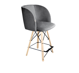 Полубарный стул SHT-ST33 / SHT-S80-1 (угольно-серый/прозрачный лак/черный) в Ярославле
