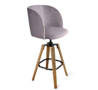 Полубарный стул SHT-ST33 / SHT-S93 (сиреневая орхидея/браш.коричневый/черный муар) в Ярославле