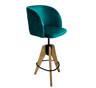 Полубарный стул SHT-ST33-1 / SHT-S92 (альпийский бирюзовый/браш.коричневый/черный муар) в Ярославле