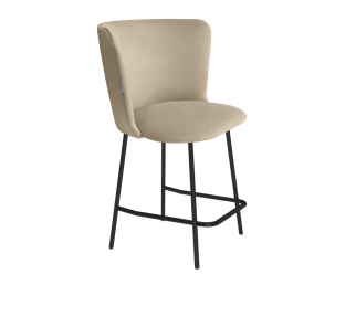 Полубарный стул SHT-ST36 / SHT-S29P-1 (ванильный крем/черный муар) в Ярославле