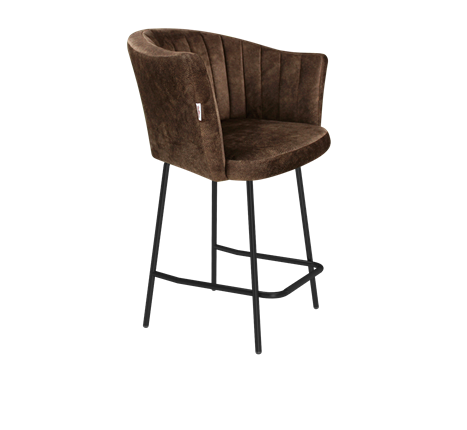 Полубарный стул SHT-ST42-1 / SHT-S29P-1 (кофейный трюфель/черный муар) в Ярославле - изображение