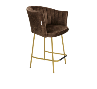 Полубарный стул SHT-ST42-1 / SHT-S29P-1 (кофейный трюфель/золото) в Ярославле - предосмотр
