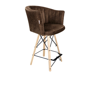 Полубарный стул SHT-ST42-1 / SHT-S80-1 (кофейный трюфель/прозрачный лак/черный) в Ярославле - предосмотр