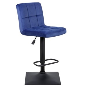 Барный стул Курт с мягкой спинкой WX-2320 велюр синий в Ярославле - предосмотр
