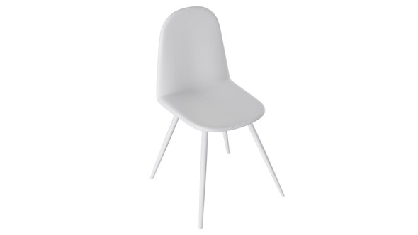 Кухонный стул Марли (конус Т3), Белый муар/Кожзам Белый в Ярославле - изображение