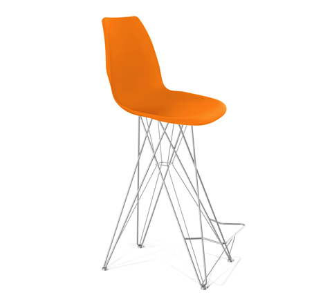 Барный стул SHT-ST29/S66 (оранжевый ral2003/хром лак) в Ярославле - изображение