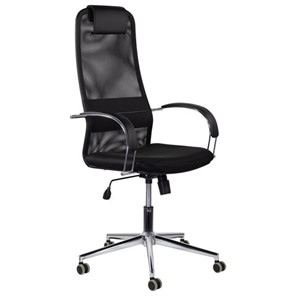 Офисное кресло Brabix Premium Pilot EX-610 CH (хром, ткань-сетка, черное) 532417 в Рыбинске - предосмотр