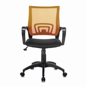 Кресло компьютерное Brabix Fly MG-396 (с подлокотниками, сетка, оранжевое/черное) 532084 в Ярославле - предосмотр