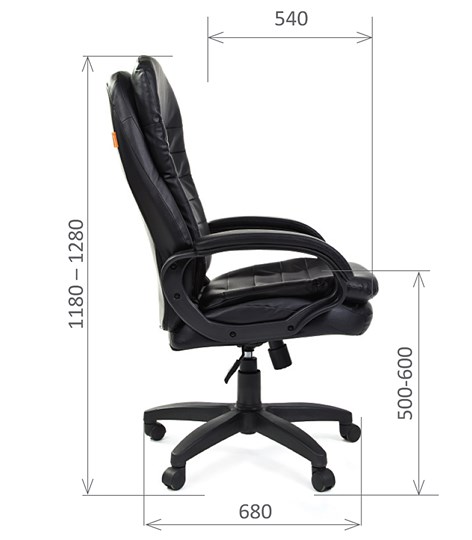 Офисное кресло CHAIRMAN 795 LT, экокожа, цвет черный в Ярославле - изображение 2