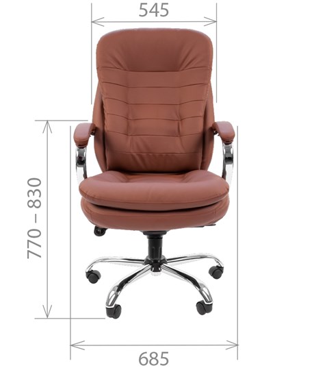 Компьютерное кресло CHAIRMAN 795 экокожа, цвет коричневый в Ярославле - изображение 1