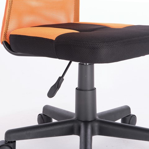 Кресло компьютерное Brabix Smart MG-313 (без подлокотников, комбинированное, черное/оранжевое) 531844 в Ярославле - изображение 7