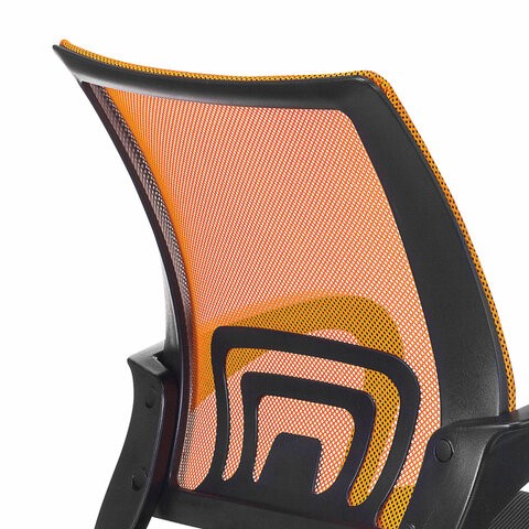 Кресло компьютерное Brabix Fly MG-396 (с подлокотниками, сетка, оранжевое/черное) 532084 в Ярославле - изображение 6