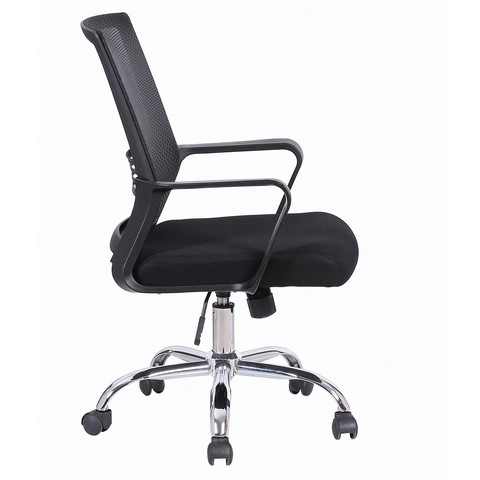 Офисное кресло Brabix Daily MG-317 (с подлокотниками, хром, черное) 531833 в Ярославле - изображение 1