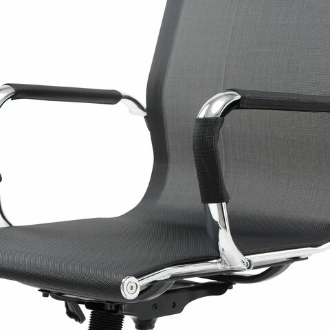 Кресло офисное Brabix Line EX-530 (хром, сетка, черное) 531846 в Ярославле - изображение 8