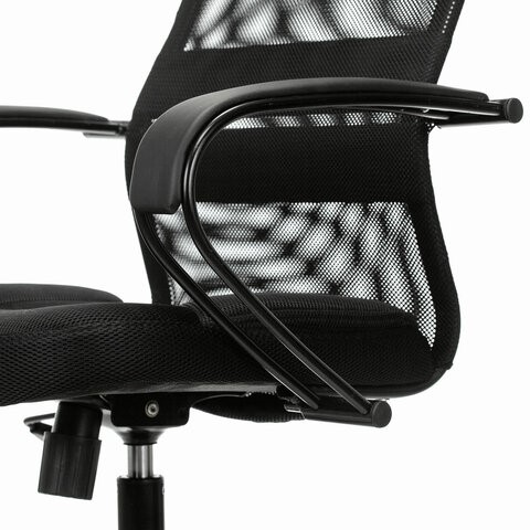 Кресло компьютерное Brabix Premium Stalker EX-608 PL (ткань-сетка/кожзам, черное) 532090 в Ярославле - изображение 8