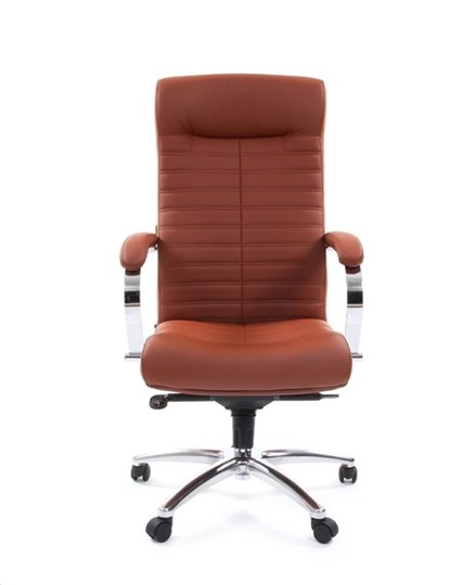 Офисное кресло CHAIRMAN 480 Экокожа Terra 111 (коричневая) в Ярославле - изображение 1