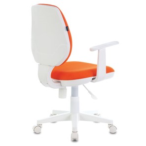 Кресло Brabix Fancy MG-201W (с подлокотниками, пластик белый, оранжевое) 532410 в Ярославле - предосмотр 2