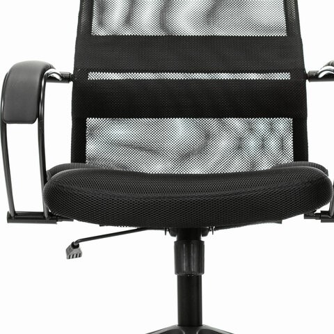 Кресло компьютерное Brabix Premium Stalker EX-608 PL (ткань-сетка/кожзам, черное) 532090 в Ярославле - изображение 10