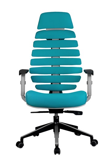 Кресло офисное Riva Chair SHARK (Лазурный/серый) в Ярославле - изображение 1