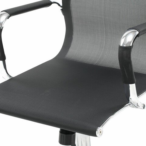 Кресло офисное Brabix Line EX-530 (хром, сетка, черное) 531846 в Ярославле - изображение 7