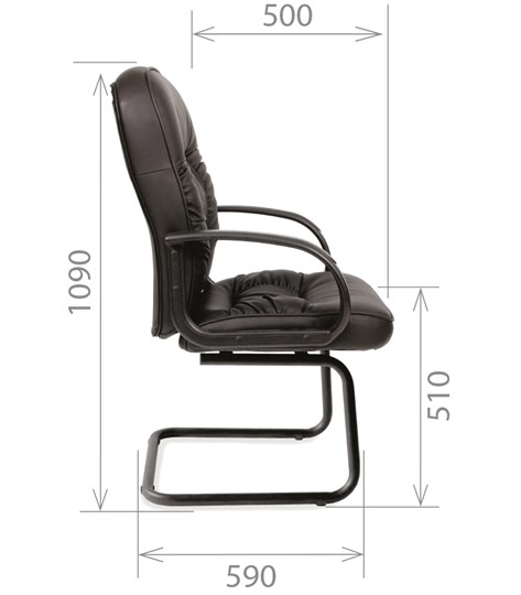 Офисное кресло CHAIRMAN 416V экокожа черная в Ярославле - изображение 2