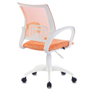 Офисное кресло Brabix Fly MG-396W (с подлокотниками, пластик белый, сетка, оранжевое с рисунком "Giraffe") 532402 в Ярославле - предосмотр 1
