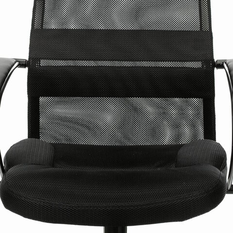 Кресло компьютерное Brabix Premium Stalker EX-608 PL (ткань-сетка/кожзам, черное) 532090 в Ярославле - изображение 6
