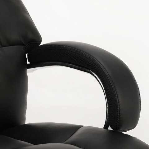 Кресло компьютерное Brabix Premium Bomer HD-007 (рециклированная кожа, хром, черное) 531939 в Ярославле - изображение 4