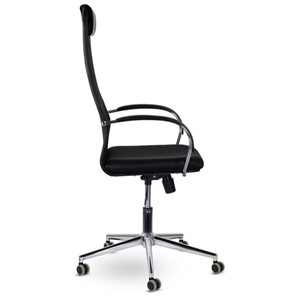Офисное кресло Brabix Premium Pilot EX-610 CH (хром, ткань-сетка, черное) 532417 в Рыбинске - предосмотр 1