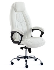 Кресло компьютерное BOSS Lux, кож/зам, белый, арт.15307 в Ярославле
