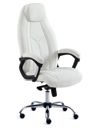 Кресло компьютерное BOSS Lux, кож/зам, белый, арт.15307 в Ярославле - изображение