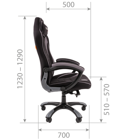 Кресло игровое CHAIRMAN GAME 28 Полиэстер комбинированная ткань красный/черный в Ярославле - изображение 4