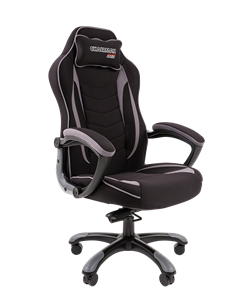 Кресло игровое CHAIRMAN GAME 28 Полиэстер комбинированная ткань серый/черный в Ярославле - предосмотр