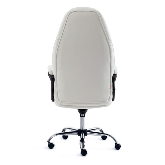 Кресло компьютерное BOSS Lux, кож/зам, белый, арт.15307 в Ярославле - изображение 4