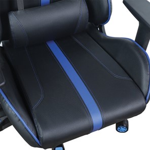 Кресло компьютерное BRABIX "GT Carbon GM-120", две подушки, экокожа, черное/синее, 531930 в Ярославле - предосмотр 10