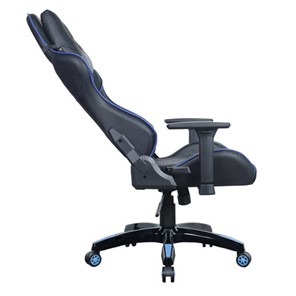 Кресло компьютерное BRABIX "GT Carbon GM-120", две подушки, экокожа, черное/синее, 531930 в Ярославле - предосмотр 7