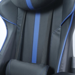 Кресло компьютерное BRABIX "GT Carbon GM-120", две подушки, экокожа, черное/синее, 531930 в Ярославле - предосмотр 9