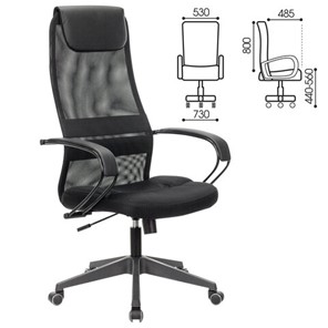 Кресло компьютерное Brabix Premium Stalker EX-608 PL (ткань-сетка/кожзам, черное) 532090 в Рыбинске - предосмотр 11