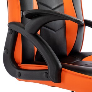 Кресло офисное BRABIX "Shark GM-203", экокожа, черное/оранжевое, 532513 в Ярославле - предосмотр 7