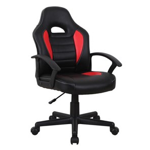 Кресло офисное BRABIX "Spark GM-201", экокожа, черное/красное, 532503 в Ярославле - предосмотр